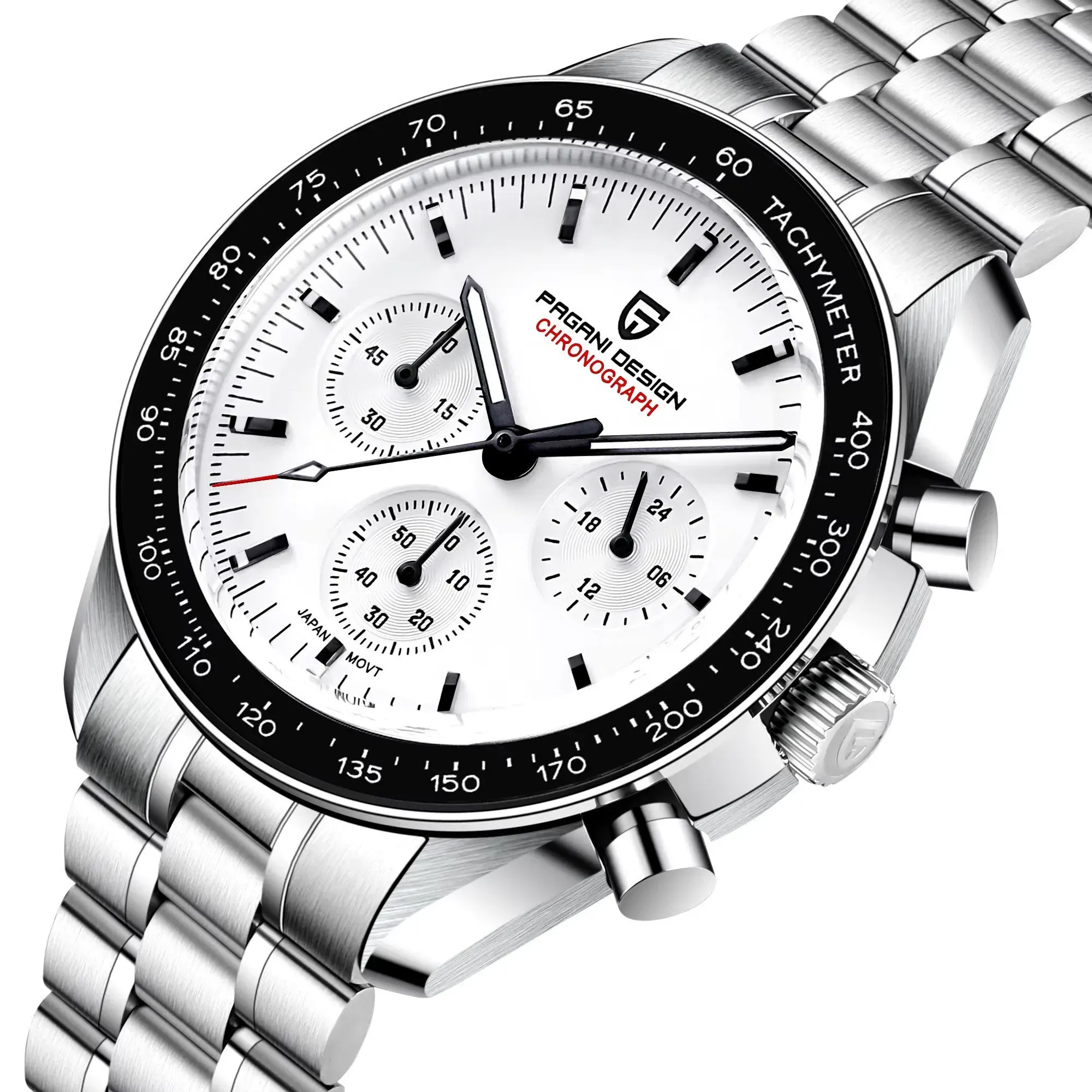 Pagani Design Speedmaster Sports White Dial Men's Watch-  PD-1701
